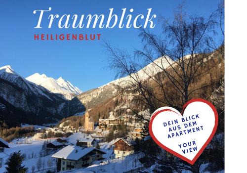 Heiligenblut Appartement | Apartment TRAUMBLICK für 2 - TOP Ortslage - TOP Aussicht & sonniger Balkon
