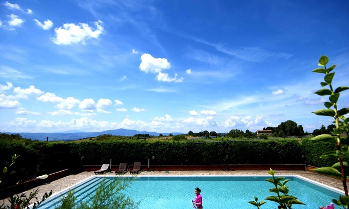 Montegabbione Appartement | Appartement avec vue fantastique sur le terrain de la ferme biologique