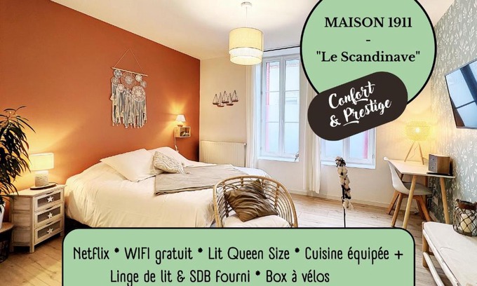 Gien Appartement | Appart LE SCANDINAVE - Maison 1911 - confort & prestige