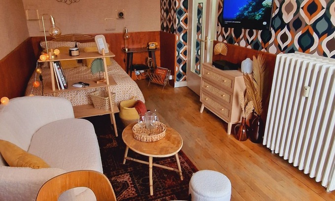 Chalon-sur-Saone Appartement | Appartement 2 pers aux belles allures sixties à 8mn à pieds du centre.