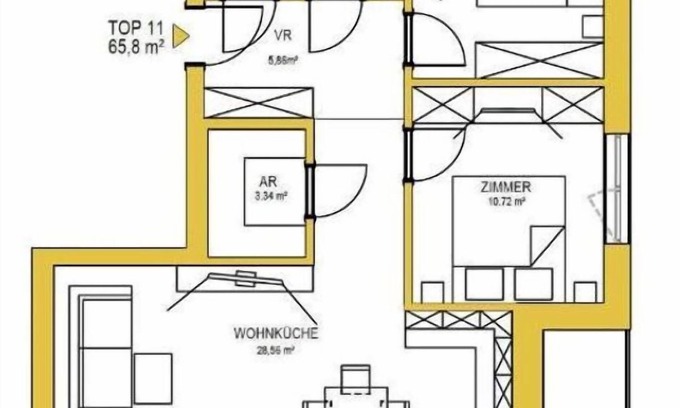 Atripalda Appartement | Appartement 3 mit 2 Schlafzimmer, Bad, 2 WC - SUN Hill Appartements