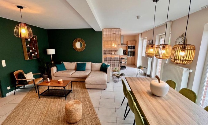 Maisieres Appartement | Appartement proche Pairi Daiza 6pers terrasse et jardin