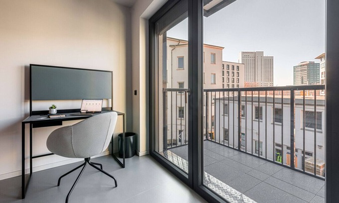 Zentrum-Nord Appartement | Arbio I Yuma Studio M Balcony Leipzig Hauptbahnhof