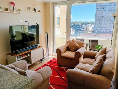 Osorno Appartement | Arriendo 1 Departamento Diario Amoblado en Edificio Pleno Centro de Osorno Full Eléctrico y Estacionamiento Techado, Comodidad, Moderno y Seguridad