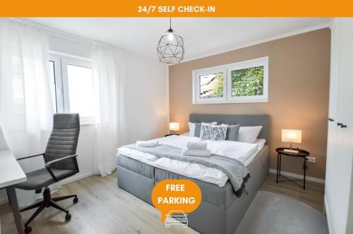 Brackwede Appartement | AT Weinmeister - Perfekt für 6 - Terrasse