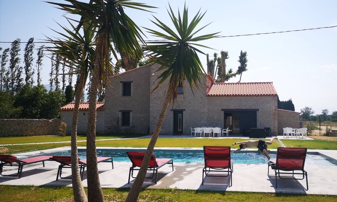 Saint-Genis Maison | Authentique mas catalan avec piscine chauffée à 10 min des plages