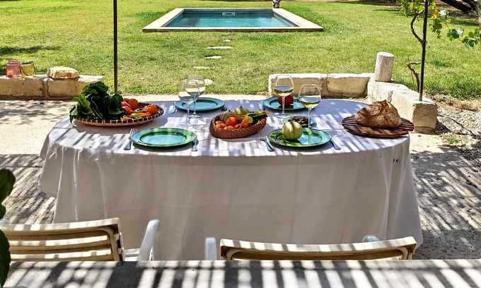Barbentane Maison | Authentique mazet avec piscine au milieu de 2 hectares d'oliviers