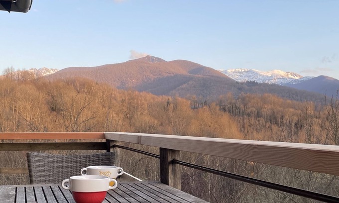 Massat Maison | Eco-Grange au milieu de notre ferme O'Naturel avec ses vaches et poules