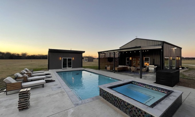 Point Maison | Barndominium in the Country on 11+ Acres: resort like pool/game room/guest house