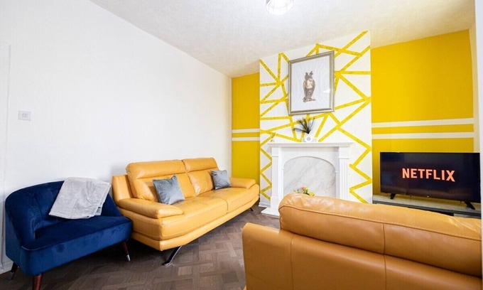 Clayton le Moors Maison | Maison-Salle de bain privée séparée-Famille-Vue sur Rue-Barnes Street Terrace
