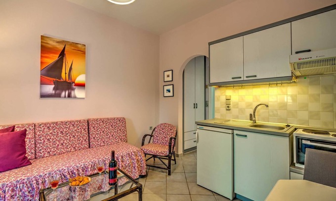 Agios Dimitrios Appartement | barbecue, jardin, d'Amoudara, cuisine complète, parking-3