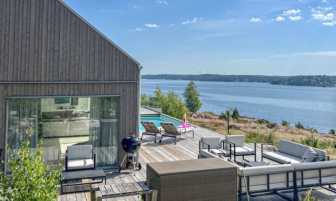 Osteraker Municipality Maison | Beach front home in åkersberga with sauna