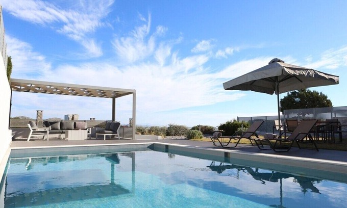 Katakali Villa | Beach front villa with private sea water pool & amazing sea view to Saronic golf