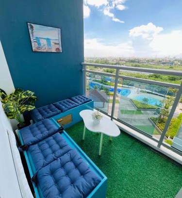 San Fernando Appartement | Beach Vibe Condo with PS4, Mini Karaoke, Board Games in Azure North San Fernando Pampanga