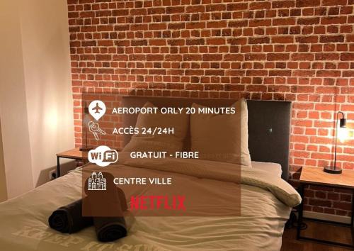 La Ville-du-Bois Appartement | BEAU T3 STYLE INDUSTRIEL N20 ORLY PARIS WIFI Underground Industry
