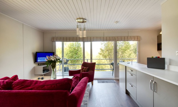 Crianlarich Chalet De Ski | Magnifique chalet 4 étoiles 2 chambres avec une vue imprenable sur le loch et la montagne