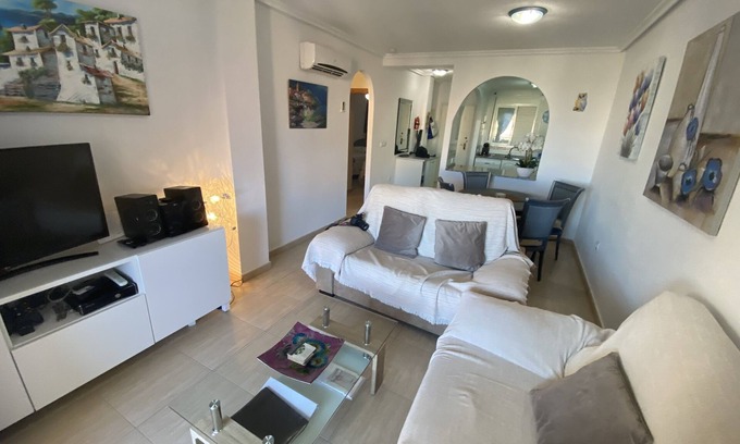 Mar de Cristal Appartement | Beautiful Penthouse apartment, Sea Views, WiFi, Smart TV, Pool, Air/C, BBQ,
