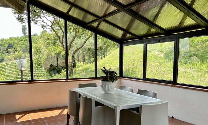 Trezzo Tinella Maison | Beautiful private villa for 6 guests with WIFI, TV, patio, panoramic view and parking