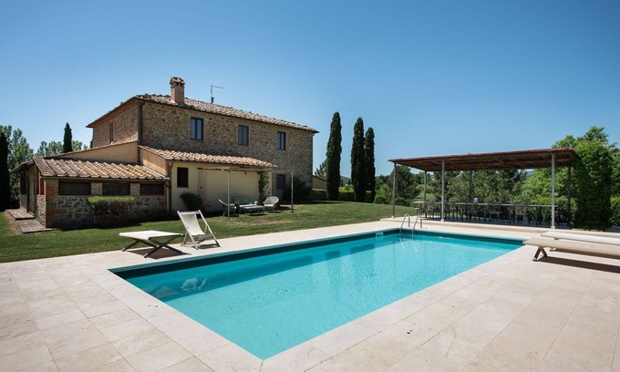 Bucine Villa | Maison de vacances privée avec climatisation, WIFI, piscine privée, TV, patio, vue panoramique