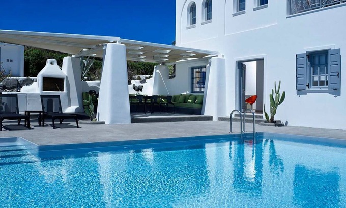 Pyrgos Villa | Beautiful Santorini Villa | 6 Bedrooms | The Sky Mansion | Picturesque Sea Views & Private Swimming Pool | Pyrgos