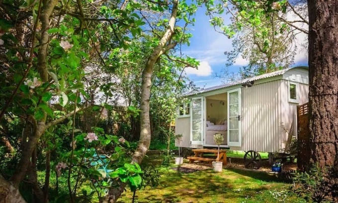 Netheravon Cabine | Beautiful Shepherds Hut B&B nr Stonehenge, Avebury, Salisbury, Bath - WiFi, TV