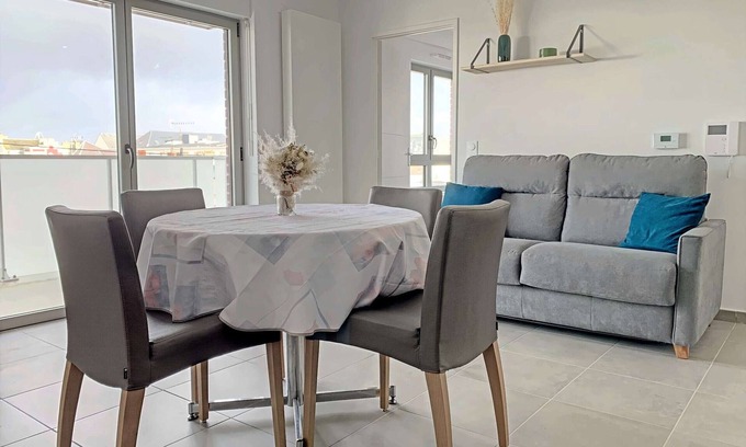 Berck-sur-Mer Appartement | Superbe T2 à Berck-Plage - Balcon, Parking Privé et Accès Plage