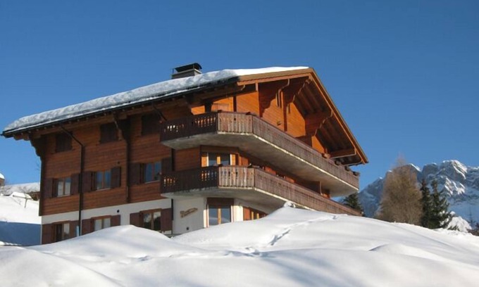 Barboleusaz Appartement | Belle, dernier étage, les animaux de compagnie, appartement piste côté avec une vue imprenable