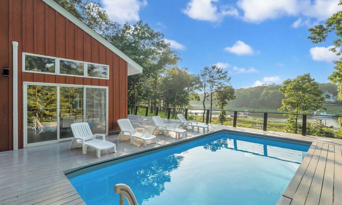 Mattituck Maison | Beautiful Waterfront North Fork Home, Private Pool, Private Dock, Close to...