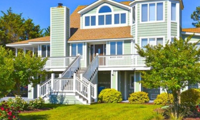 Bethany Beach Maison | Bethany Village Oceanside Home on Private Beach