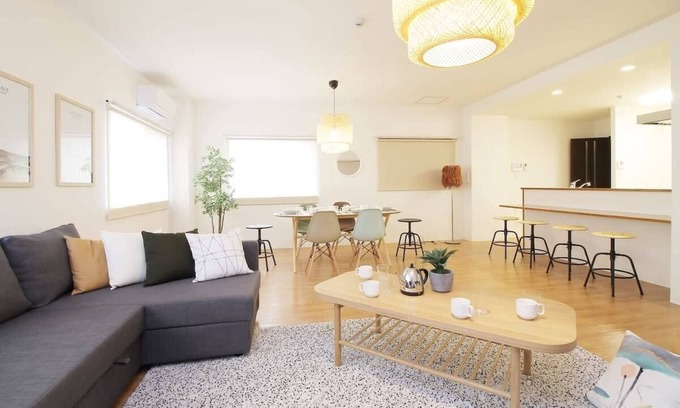 Hiroshima City Centre Appartement | bHOTEL246 Large 2BR Apt 10PPL near Peace Park 301