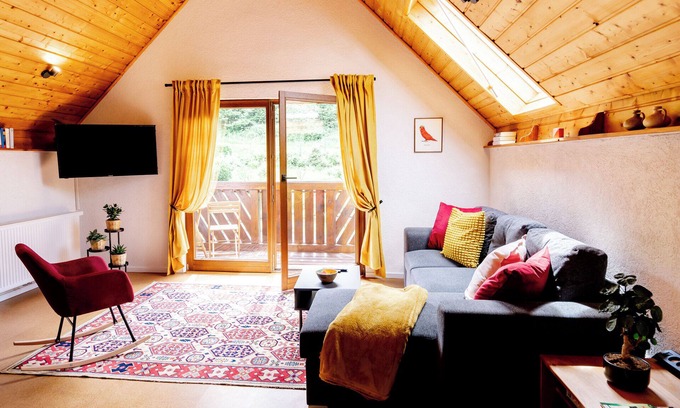 Darstein Maison | birds-nest holiday home palatian forest balcony wood stove