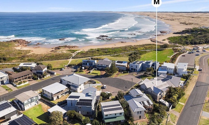 Anna Bay Maison | Birubi Point House, 56 Ocean Ave - stunning water views, ducted air con