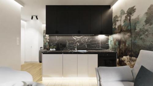 Opole Appartement | Black Velvet & Dark Elegance