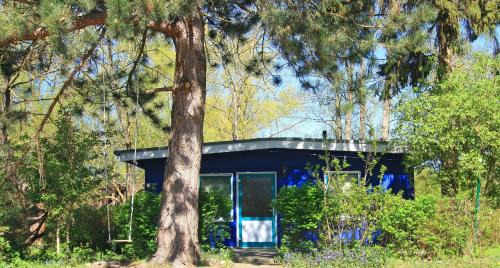 Klein Labenz Maison | Blauer Bungalow am See mit Boot