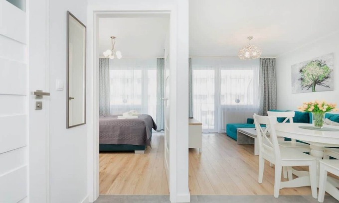 West Pomeranian Voivodeship Appartement | Appartement Bliżej Morza 14/52 avec chambre et balcon