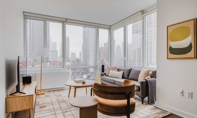 NoMad Appartement | Blueground | Midtown S, gym & w/d, nr Empire State
