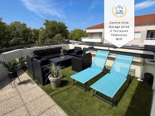 Etat Unis - Le Bocage Appartement | BnGo I Immense RoofTop Lyon I 2 chambres, 4 places parkings, 2 immenses terrasses, 8 personnes