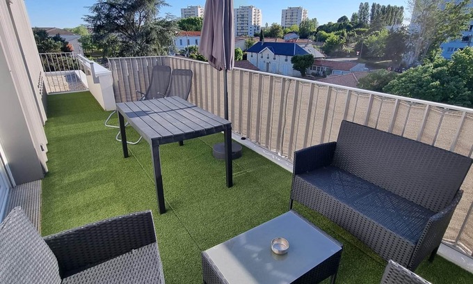 Merignac Appartement | ★ Bohème chic ★ Parc Bourran ★ 4 pers ★ Netflix ★