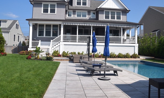 Mantoloking Maison | Brand new home steps from South Beach, pool and hot tub, perfect for families!