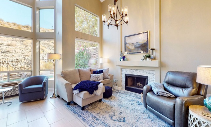 Foothills Maison | Briarwood Terrace | Mtn-view house with private heated pool, grill, fireplace