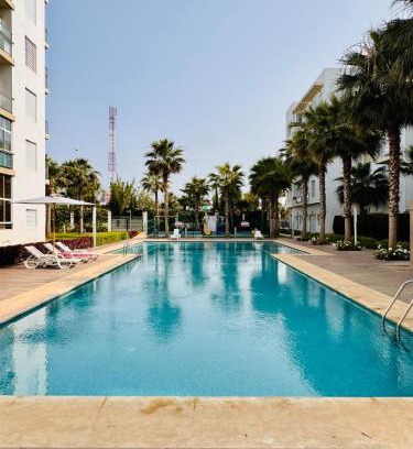 Bouznika Appartement | Bright Apt with Balcony, WiFi, Parking and Pool Resort