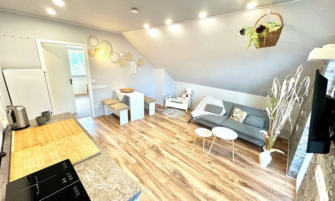 Prieros Appartement | Bright, large vacation apartment with balcony & air conditioning on Langer See in Prieros