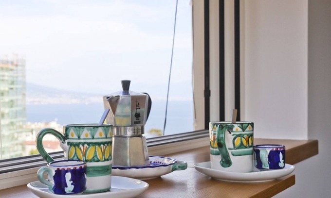 Posillipo Appartement | Bright recently renovated apartment with lateral sea view, which sleeps two people in great comfort. The accommodation is located in a period building in the enchanting Posillipo district and is the ideal base for reaching the Fuorigrotta fair area and V