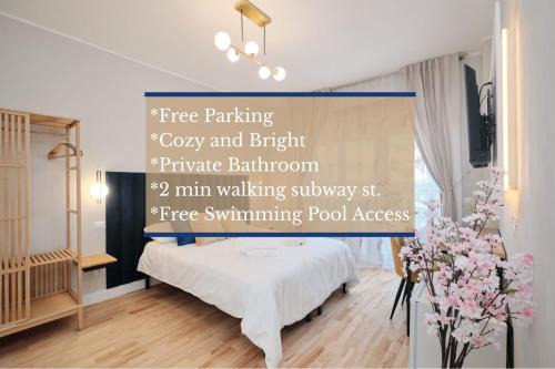 Quartiere XXIX Ponte Mammolo Maison | Bright Room 2 min Metro B 20 min Colosseum private bathroom swimming pool free parking