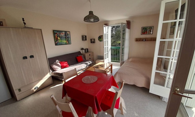 La Roche-Posay Appartement | Studio lumineux centre-ville La Roche-Posay avec WI-FI, lave-linge, lave-vaisselle, animaux admis