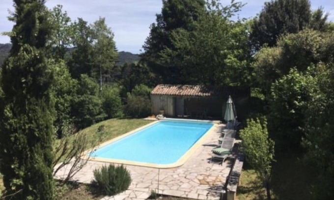 Saumane Autre | Cévennes magnanerie XIXe vue imprenable 15 pers piscine chauffée altitude 500 m