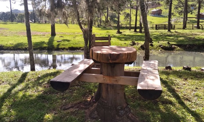 Sao Joaquim Cabine | Cabana Pequeno Bosque com dek e Vista/p o rio