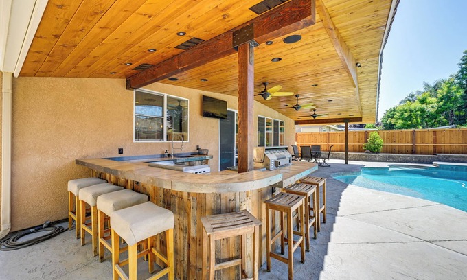 Visalia Cottage | California Vacation Rental w/ Private Pool & Patio