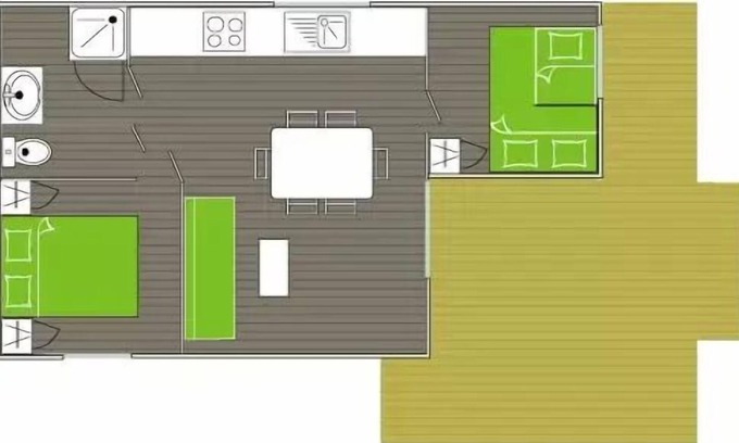 Villecroze Chalet De Ski | Chalet Confort avec clim 35m² 2Ch. 5/7P 7 personnes