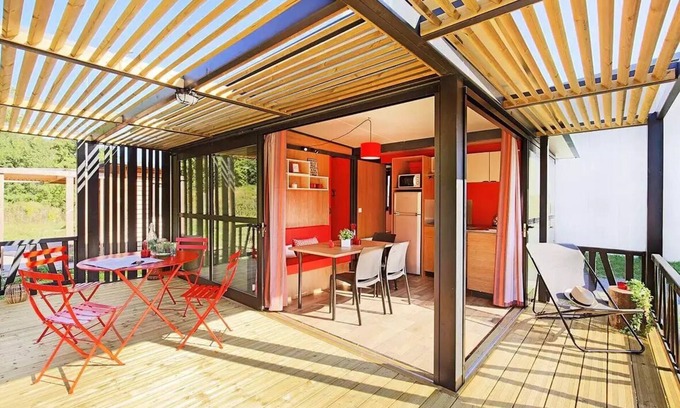 Saint-Leger-de-Fougeret Chalet De Ski | Camping LA FOUGERAIE * - Panoramic Pond Chalet - 2 bedrooms 5 people